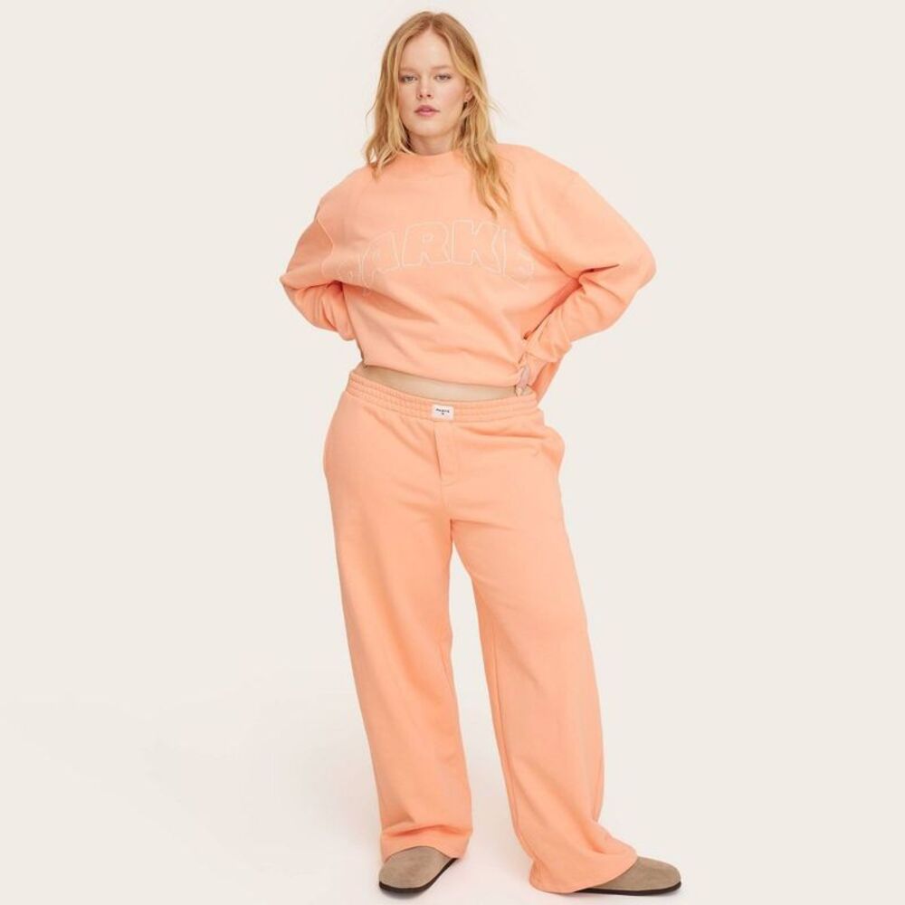 Women's High-Rise Boxer Sweatpants - Parke Peach Orange L